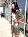 Moroccan Print Maxi Dress