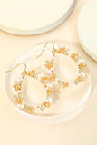 Seed Beaded Teardrop Cutout Earrings