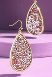 Sparkling Teardrop Earrings - Gold