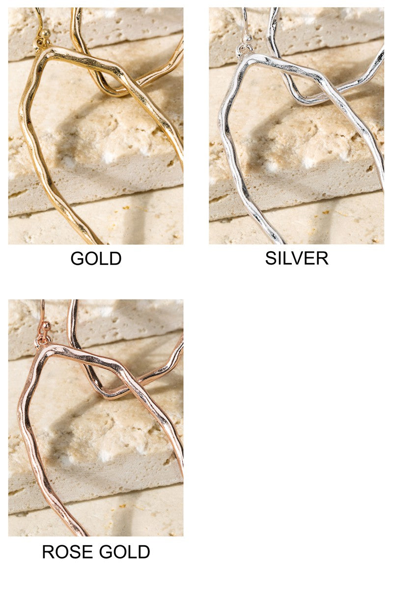 Long Hexagon Earrings