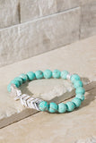 Chevron & Stone Bracelet - Turquoise