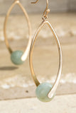 Beaded Natural Stone Earrings - Amazonite