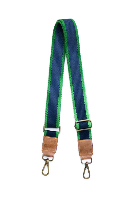 Green and Blue Stripe Adjustable Bag Strap