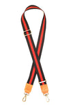 Red and Black Stripe Adjustable Bag Strap