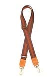 Brown and Rust Stripe Adjustable Bag Strap