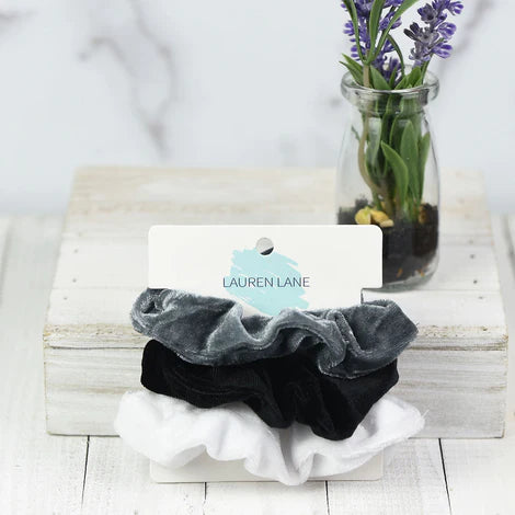 Velour Hair Scrunchie Set