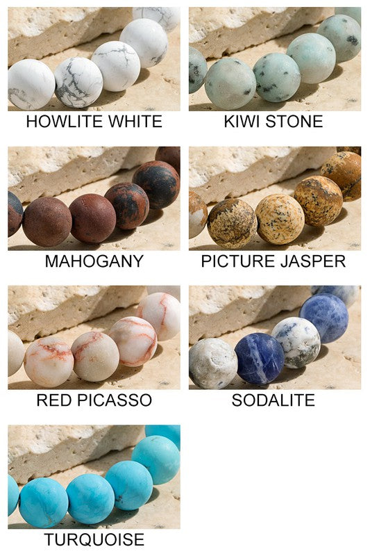 Natural Stone Beaded Bracelet