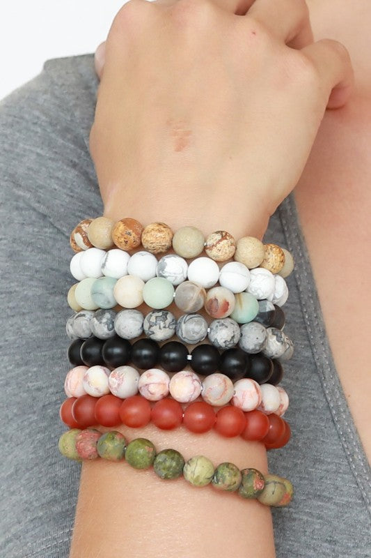 Natural Stone Beaded Bracelet