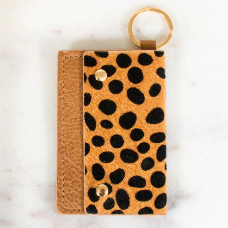 Caila Leather Cardholder with Snaps
