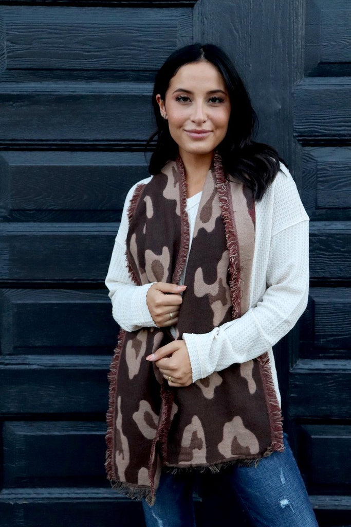 Scarf - Brown Leopard