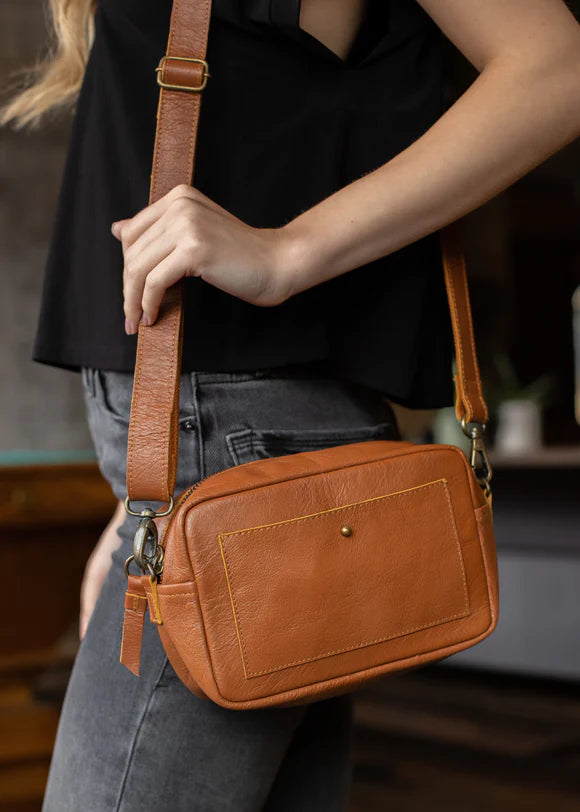 Brown Leather Crossbody