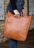 Messenger Bag - Light Brown Leather