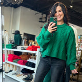 Kelli Green Cropped Sweater