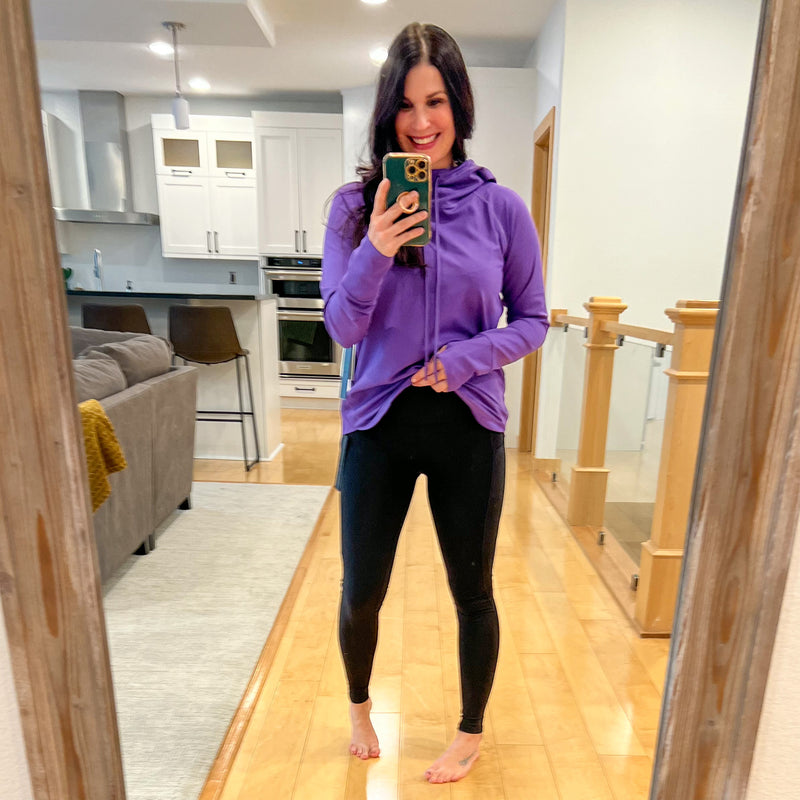 High Waist Essential Panel Leggings - Black