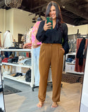 Front Pocket Long Sleeve Blouse
