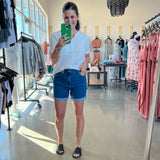 Risen High Rise Roll Up Shorts