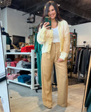 Twill Wide Leg Pants