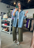 Olive Stretch Front Pocket Pants