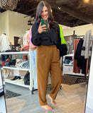Front Pocket Long Sleeve Blouse