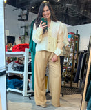 Twill Wide Leg Pants