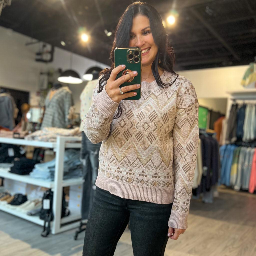 Pattern Chenille Sweater