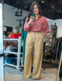 Twill Wide Leg Pants