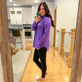 Active Hoodie with Thumbholes - Royal Purple