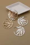 Cutout Leaf Hoop Earrings